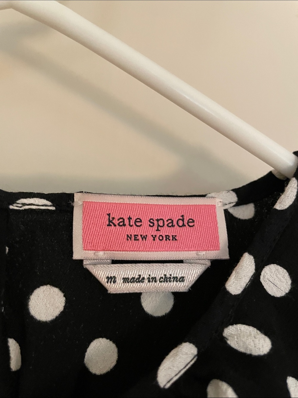 kate spade Black & White Polka Dot Peplum-Sleeve Blouse - Picture 2 of 5